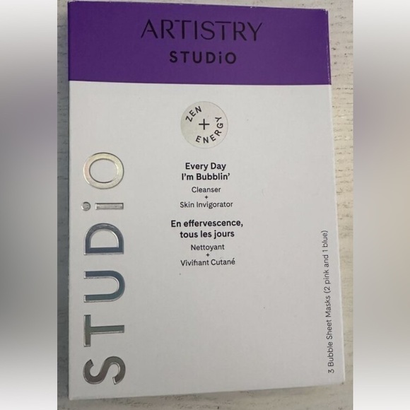 NWT ARTISTRY STUDIO 3 Bubble Sheet Mask 2 Pink & 1 Blue - Picture 1 of 3